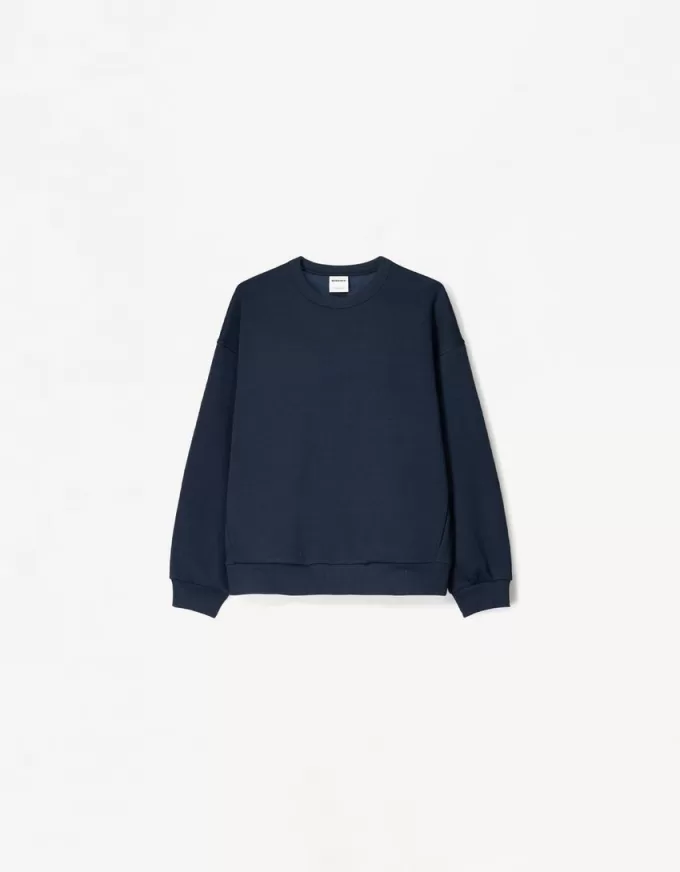 Oversize sweatshirt med sidfickor Oversize sweatshirt med sidfickor