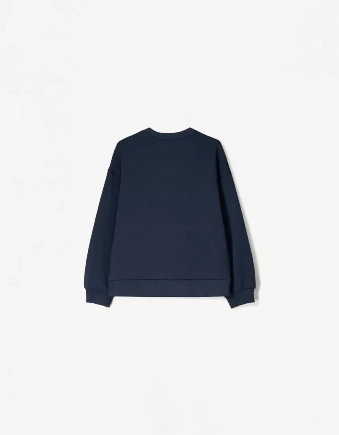 Oversize sweatshirt med sidfickor Oversize sweatshirt med sidfickor
