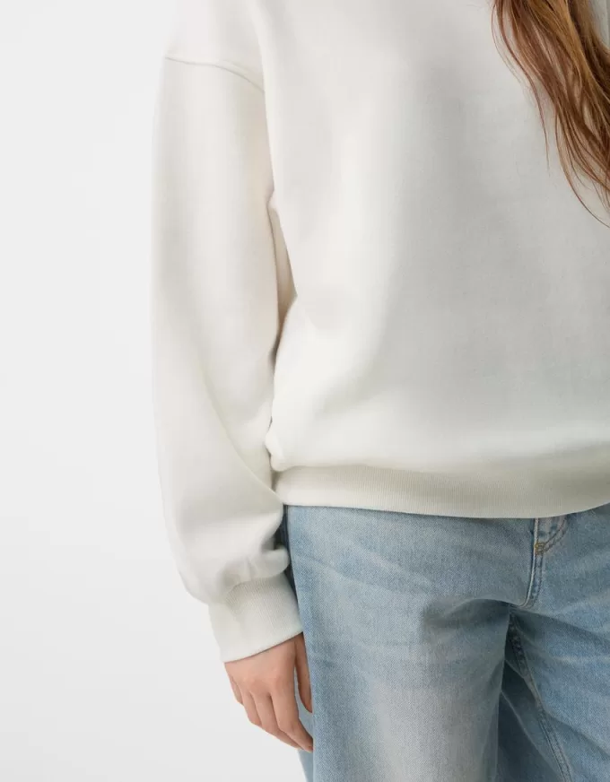 Oversize sweatshirt med sidfickor Oversize sweatshirt med sidfickor