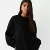 Oversize sweatshirt med sidfickor
