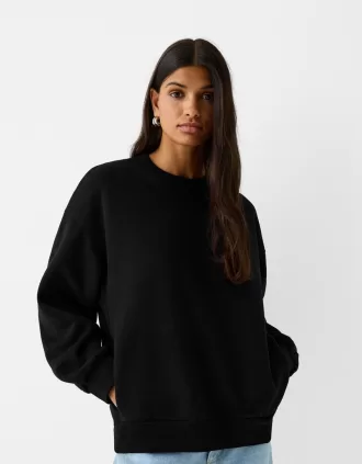 Oversize sweatshirt med sidfickor