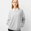 Oversize sweatshirt med sidfickor Oversize sweatshirt med sidfickor