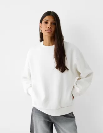 Oversize sweatshirt med sidfickor