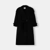 Oversize trenchcoat med filtstruktur