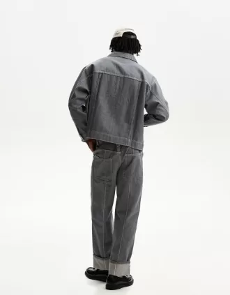 Oversized jeansskjorta