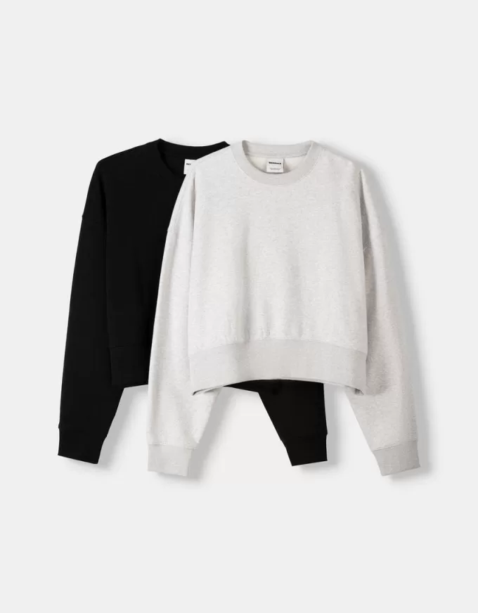 Paket med 2 vanliga sweatshirts Paket med 2 vanliga sweatshirts