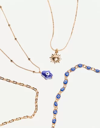Paket med 4 hängande halsband