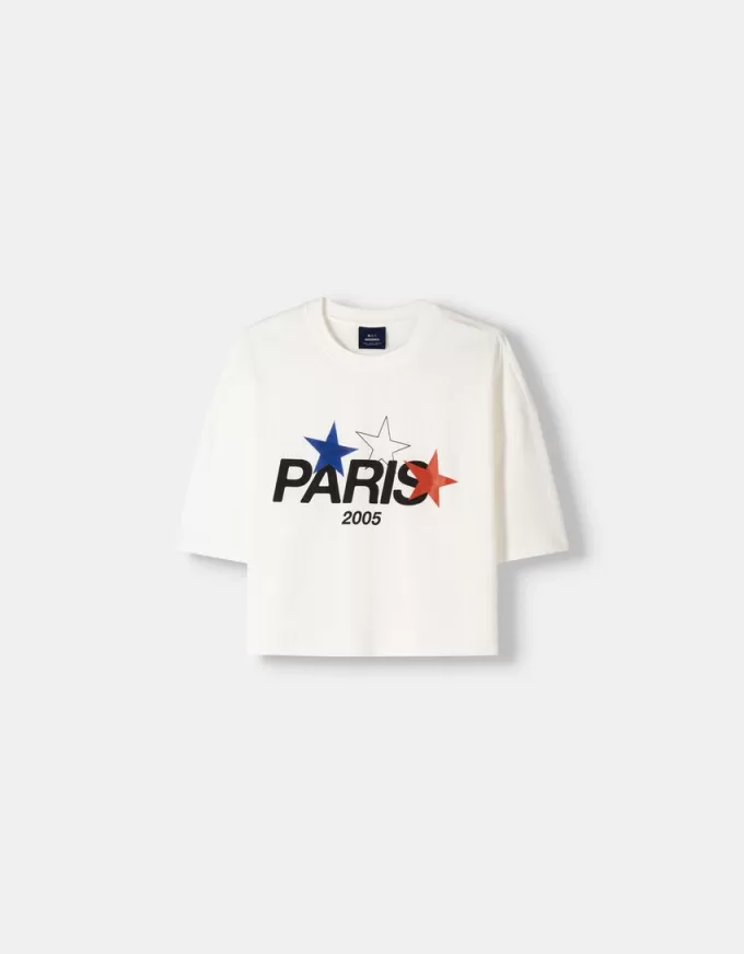 Paris kortärmad kortärmad T-shirt
