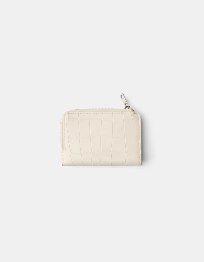 Plånbok med djurtryck i präglad faux-patentfinish