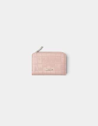 Plånbok med djurtryck i präglad faux-patentfinish