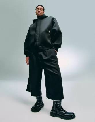 Platform ankelboots med spännen