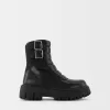 Platform ankelboots med spännen Platform ankelboots med spännen