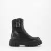 Platform ankelboots med spännen Platform ankelboots med spännen