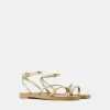 Platta sandaler i metall med rem Platta sandaler i metall med rem