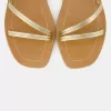 Platta sandaler i metall med rem Platta sandaler i metall med rem