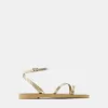Platta sandaler i metall med rem Platta sandaler i metall med rem