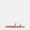 Platta sandaler med flera remmar
