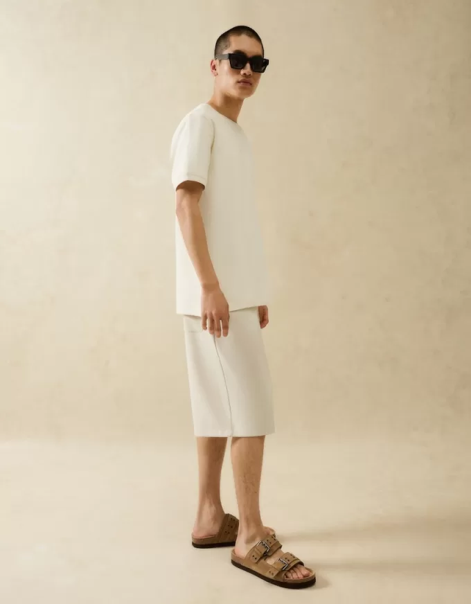 Platta sandaler med spännade läder Platta sandaler med spännade läder