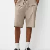 Plisserade Bermuda sweatshorts Plisserade Bermuda sweatshorts
