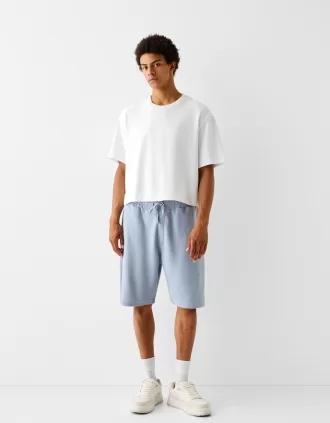 Plysch bermudashorts