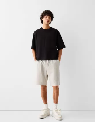 Plysch bermudashorts
