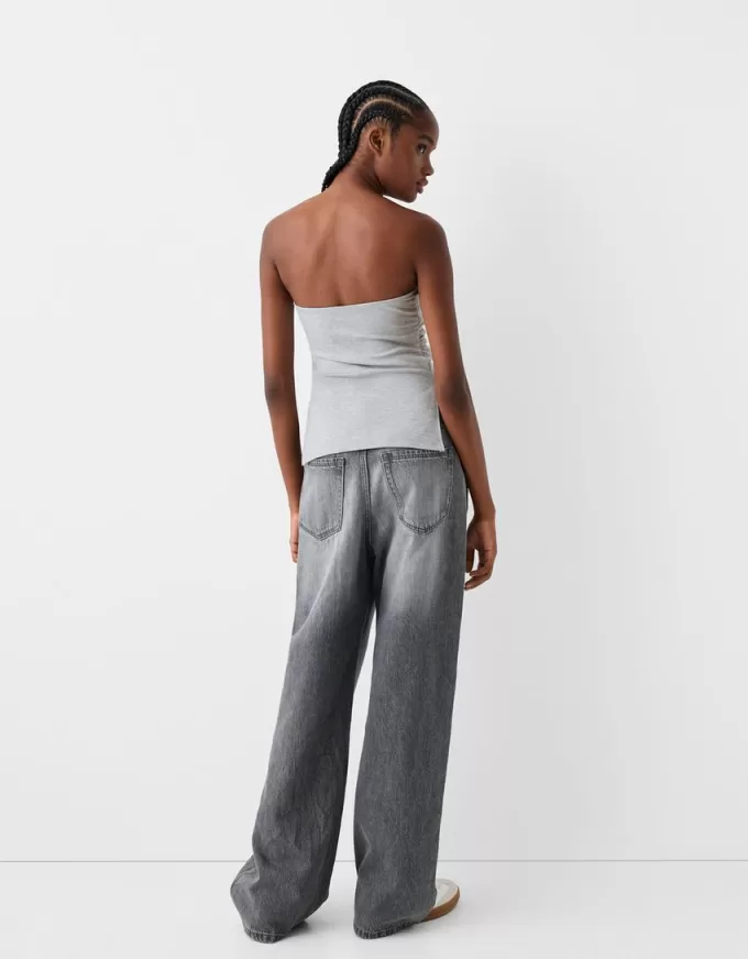 Ponte di Roma stickad bandeau topp med rynkad detalj Ponte di Roma stickad bandeau topp med rynkad detalj