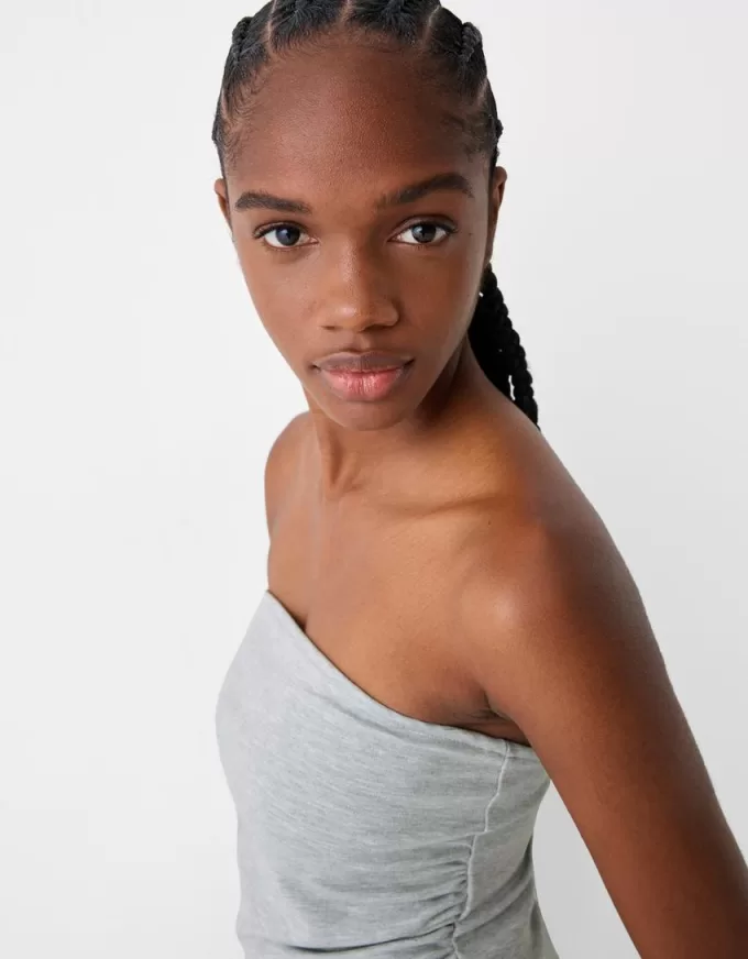 Ponte di Roma stickad bandeau topp med rynkad detalj Ponte di Roma stickad bandeau topp med rynkad detalj