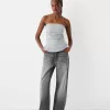 Ponte di Roma stickad bandeau topp med rynkad detalj Ponte di Roma stickad bandeau topp med rynkad detalj
