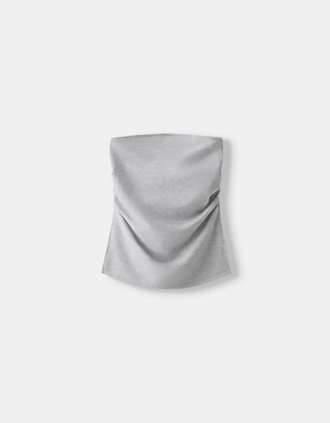Ponte di Roma stickad bandeau topp med rynkad detalj Ponte di Roma stickad bandeau topp med rynkad detalj