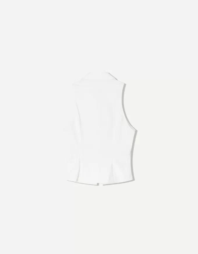 Poplin topp med dragkedja Poplin topp med dragkedja
