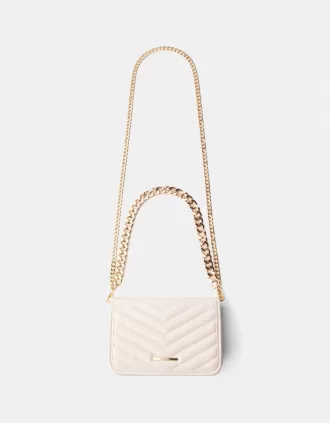 Quiltad multi-way messenger bag med kedja