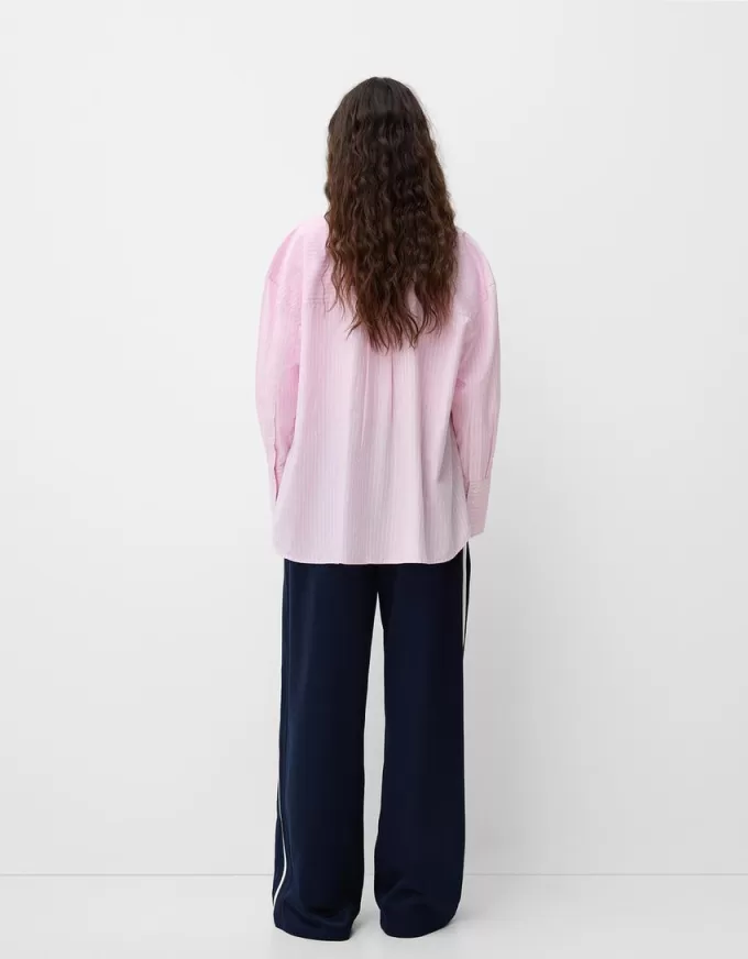 Randig oversize långärmad skjorta Randig oversize långärmad skjorta