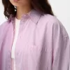 Randig oversize långärmad skjorta Randig oversize långärmad skjorta