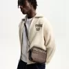 Retro crossbody-väska med tryck