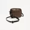 Retro crossbody-väska med tryck
