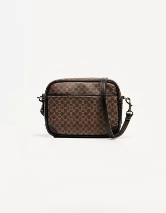 Retro crossbody-väska med tryck