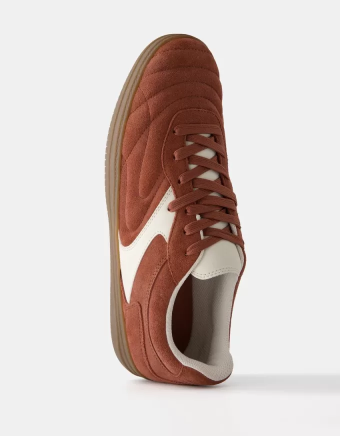 Retro sneakers i delat läder Retro sneakers i delat läder