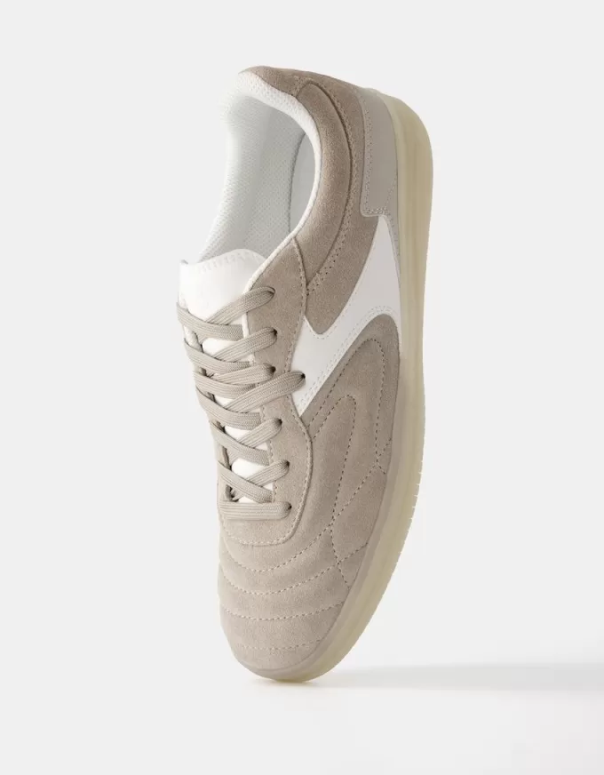 Retro sneakers i delat läder Retro sneakers i delat läder