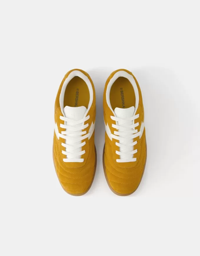 Retro sneakers i delat läder Retro sneakers i delat läder