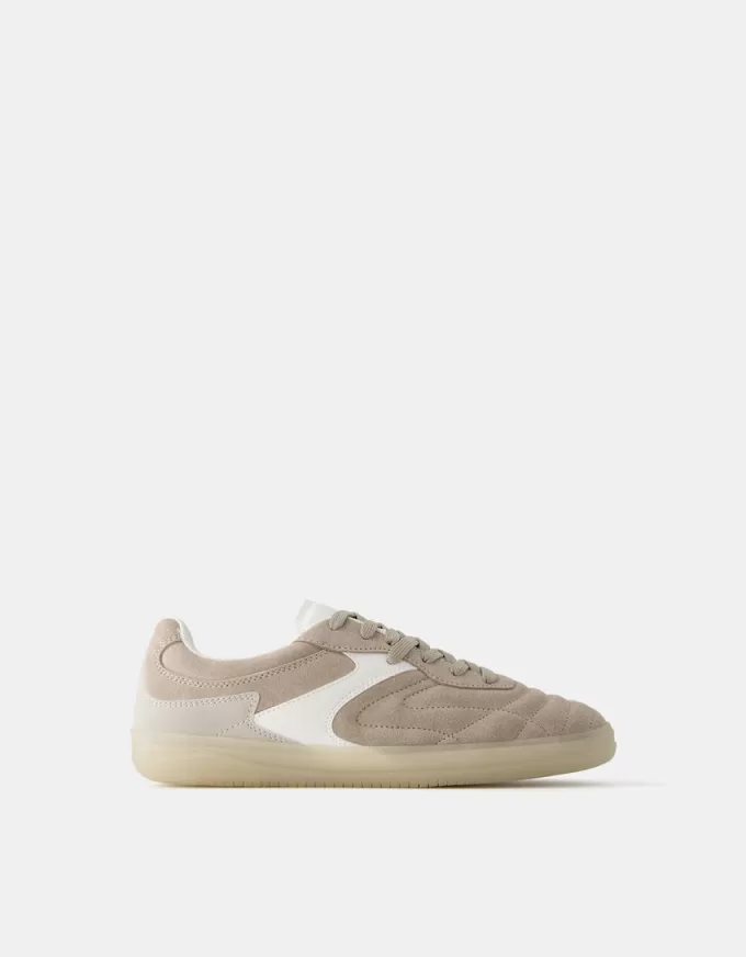 Retro sneakers i delat läder Retro sneakers i delat läder