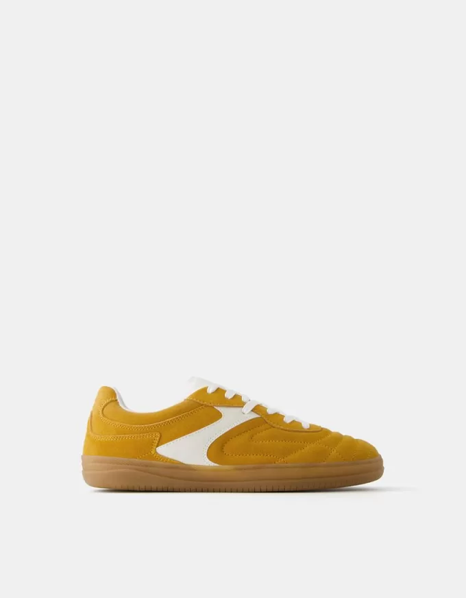 Retro sneakers i delat läder Retro sneakers i delat läder