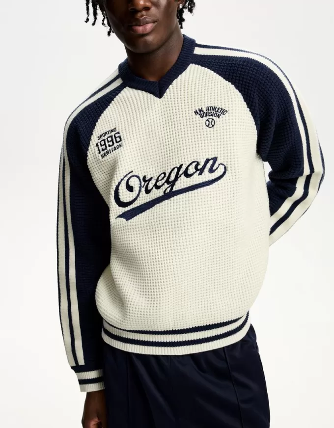 Retro sportig tröja med textur Retro sportig tröja med textur