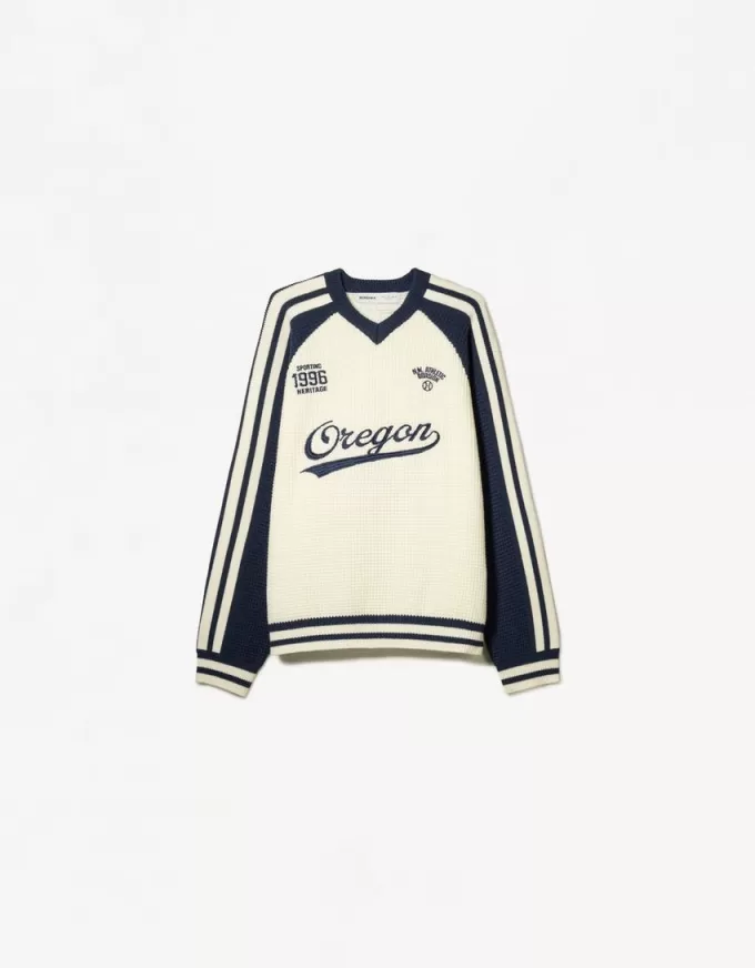 Retro sportig tröja med textur Retro sportig tröja med textur