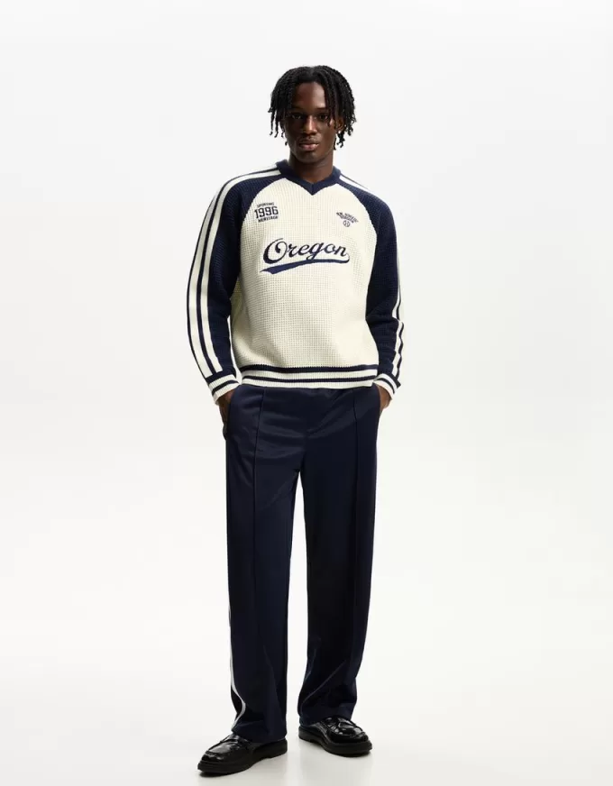 Retro sportig tröja med textur Retro sportig tröja med textur