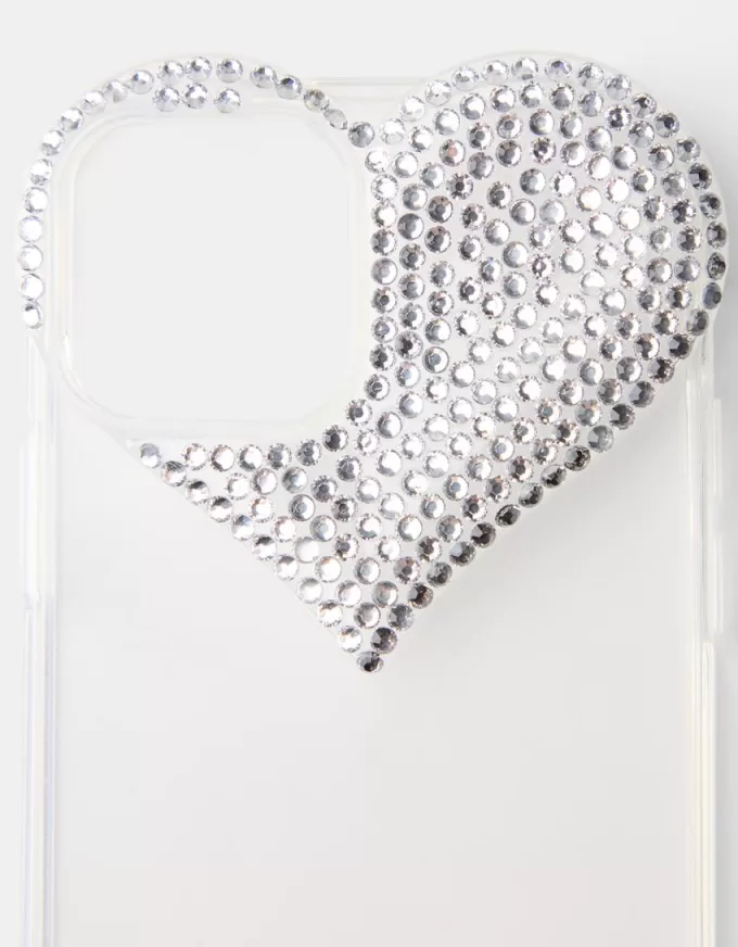 Rhinestone hjärta iPhone skal Rhinestone hjärta iPhone skal