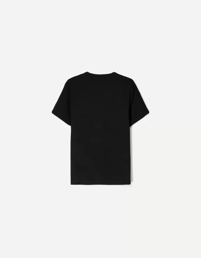 Ribbstickad kortärmad T-shirt Ribbstickad kortärmad T-shirt