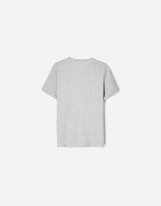 Ribbstickad kortärmad T-shirt Ribbstickad kortärmad T-shirt