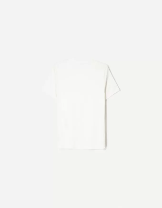 Ribbstickad kortärmad T-shirt Ribbstickad kortärmad T-shirt
