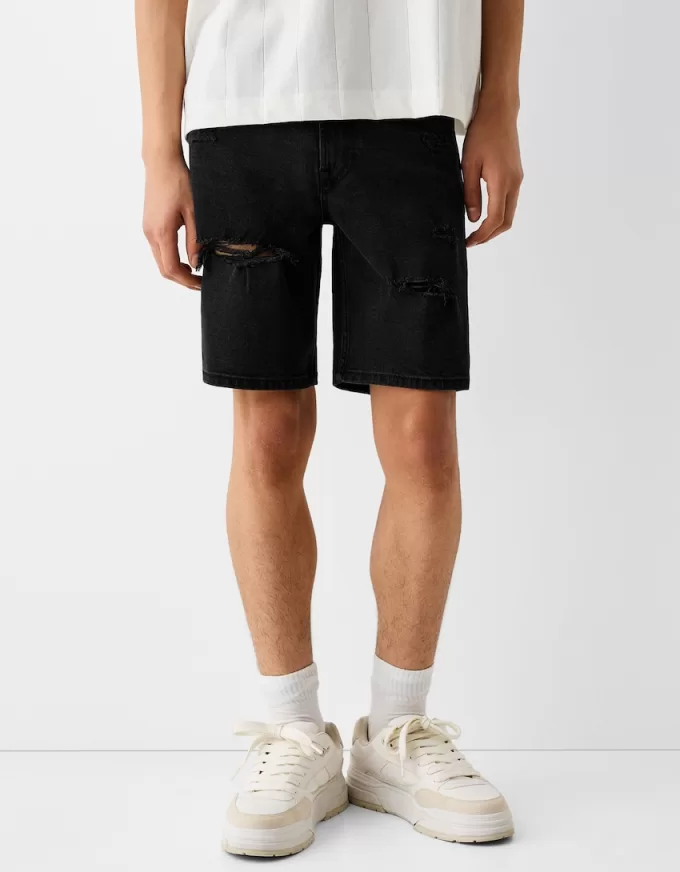 Rippade denim bermudashorts Rippade denim bermudashorts