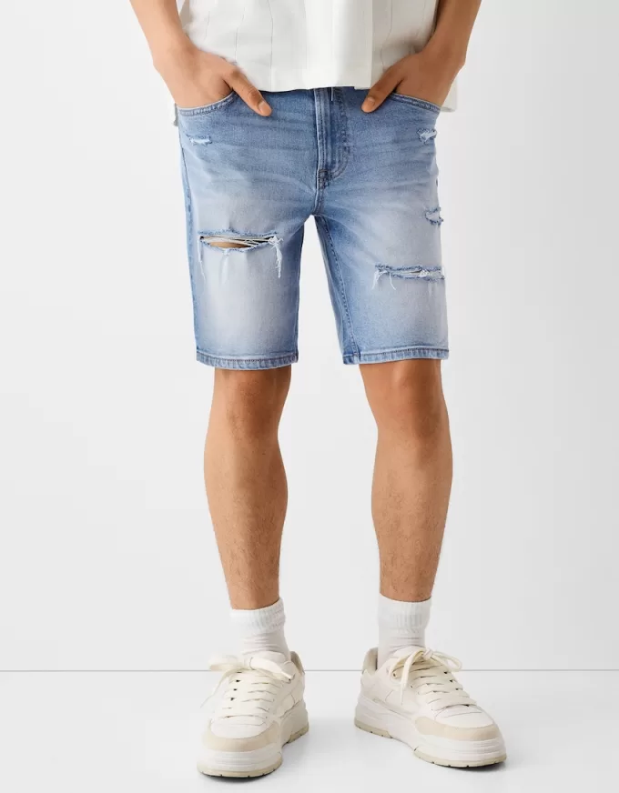 Rippade denim bermudashorts Rippade denim bermudashorts